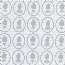 Tecido Estampado para Patchwork - Vanessa Guimarães Majestade Casal Real Cinza Cor 01 (0,50x1,40)
