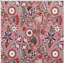 Tecido Estampado para Patchwork - Coleção Bali Floral Grande Fundo Rosa (0,50x1,40)