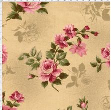 Tecido Estampado para Patchwork - Millyta La Vie En Rose Rosas com Texturas Bege Cor 01 (0,50x1,40)