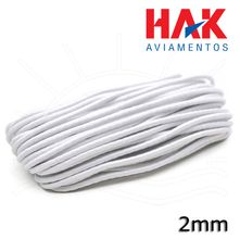 Elástico Roliço Branco 2mm - 10m