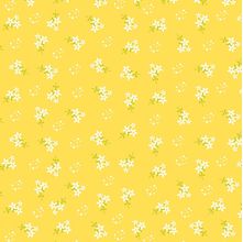 Tecido Estampado para Patchwork - Coleção Santo Antônio Buquê Fundo Amarelo (0,50x1,40)