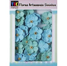 Flores Artesanais Sininho Coleção Algodão Doce - Azul