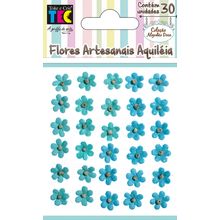 Flores Artesanais Aquiléia Coleção Algodão Doce - Azul