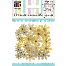 Flores Artesanais Margarida Coleção Algodão Doce - Amarelo