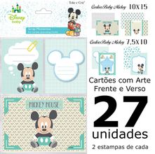 Kit Cartões para Scrap Momentos Baby Mickey