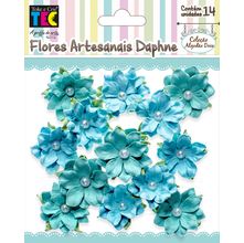 Flores Artesanais Daphne Coleção Algodão Doce - Azul