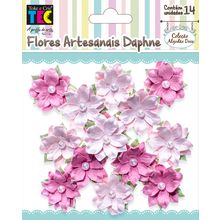 Flores Artesanais Daphne Coleção Algodão Doce - Rosa