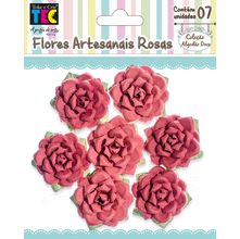 Flores Artesanais Rosas Coleção Algodão Doce - Vermelho