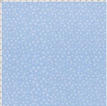 Tecido Estampado para Patchwork - Coleção Santo Antônio Coração Fundo Azul (0,50x1,40)