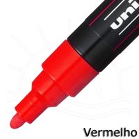 Caneta Posca Uni-Ball PC-5M Neon Vermelho