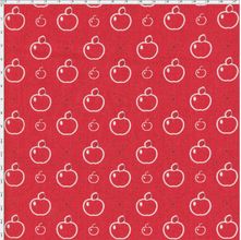 Tecido Estampado para Patchwork - Coleção Frutas Red Apple Cor 01 Vermelho (0,50x1,40)