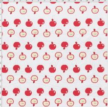 Tecido Estampado para Patchwork - Coleção Frutas Apple Cor 01 Branco (0,50x1,40)