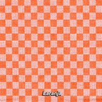 Tecido Xadrez para Bordar (0,50x1,40) - Estilotex 92 - laranja