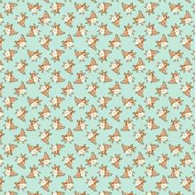 Tecido Estampado para Patchwork - Coleção Sweet Flowers Raminhos Acqua (0,50x1,40)