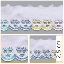 Bordado Inglês BP001 015 Multi Cor - 2,5 cm