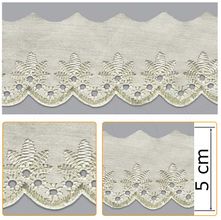 Bordado Inglês BP011 004 Creme - 5 cm