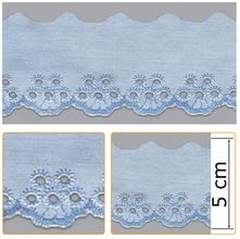 Bordado Inglês BP013 010 Azul Celeste - 5 cm