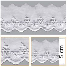 Bordado Inglês BP006 001 Branco - 5 cm