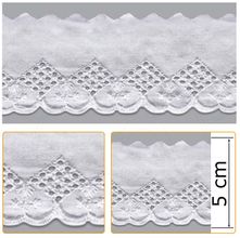 Bordado Inglês BP017 001 Branco - 5 cm