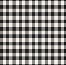 Tecido Estampado para Patchwork - Fio Tinto Xadrez Vichy 1,0cm Preto (0,50x1,40)