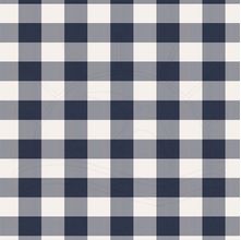 Tecido Estampado para Patchwork - Fio Tinto Xadrez Vichy 2,0cm Azul Marinho (0,50x1,40)