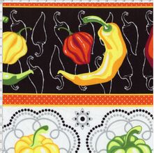 Tecido Estampado Para Patchwork - Barrado Sweet Pepper Cor 1645 (0,60X1,40)