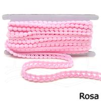 Fita Pompom Grelot 16mm - 10m Rosa