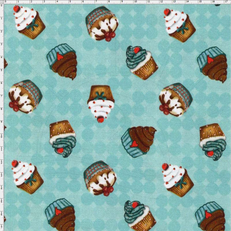 Kit de Tecido Cupcake (30x70) 5 Estampas - Bazar Horizonte