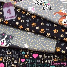Kit de Tecido Casa Belém Dogs (30x70) 4 Estampas
