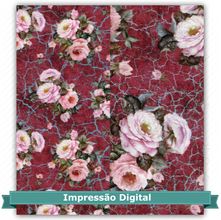 Tecido Estampado para Patchwork Bia Moreira - Arranjo de Rosas 12 (0,50x1,40)