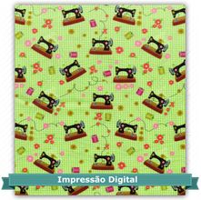 Tecido Estampado para Patchwork Marias do Brasil - Costurando no Jardim 03 (0,50x1,40)