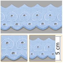 Bordado Inglês BP061 010 Azul Celeste - 5 cm
