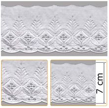 Bordado Inglês BP027 001 Branco - 7 cm