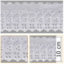 Bordado Inglês BP010 001 Branco - 10 cm