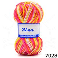 Lã Nina Mesclada Pingouin 40g 7028 - pink mix