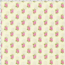 Tecido Estampado para Patchwork - Shabby Chic Mini Rosas Manteiga (0,50x1,40)