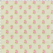 Tecido Estampado para Patchwork - Shabby Chic Mini Rosas Areia (0,50x1,40)