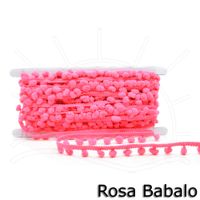 Fita Pompom Grelot P 15,5mm - 10m Rosa babaloo