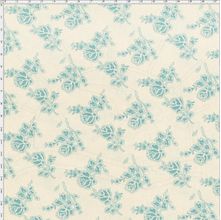 Tecido Estampado para Patchwork - Coleção Jardim das Flores Rosinhas com Contorno Tiffany (0,50x1,40)