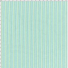 Tecido Estampado para Patchwork - Coleção Jardim das Flores Listrado com Pesponto Tiffany (0,50x1,40)