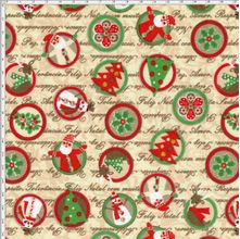 Tecido Estampado para Patchwork - Natal Bola de Neve Cor 01 (0,50x1,40)