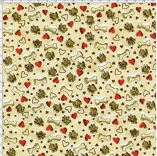 Tecido Estampado para Patchwork - Love Pet Cor 01 (0,50x1,40)