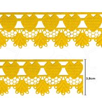 Guipir de Cetim Marilda 1100 Coração - 10 Metros 101 - amarelo
