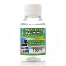 Goma Laca Incolor Gato Preto - 100ml