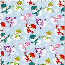 Tecido Estampado para Patchwork - Natal Boneco de Neve (0,50x1,40)