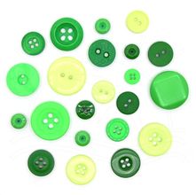 Kit Botões Divertidos Patchwork Círculo 20g - 040 Verde