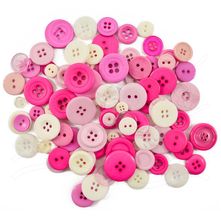 Kit Botões Divertidos Patchwork Círculo 100g - 050 Pink