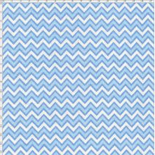 Tecido Estampado para Patchwork - Anita Catita Baby Chevron Creme Azul (0,50x1,40)