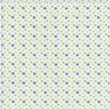 Tecido Estampado para Patchwork - Anita Catita Baby Estrelinhas Tricolores Com Azul (0,50x1,40)