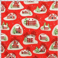 Tecido Estampado para Patchwork - Natal Vila Natalina (0,50x1,40)